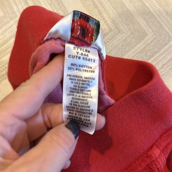 Hard Tail Girls Red Terry Drawstring Shorts, Size M 10/12 - Picture 6 of 6